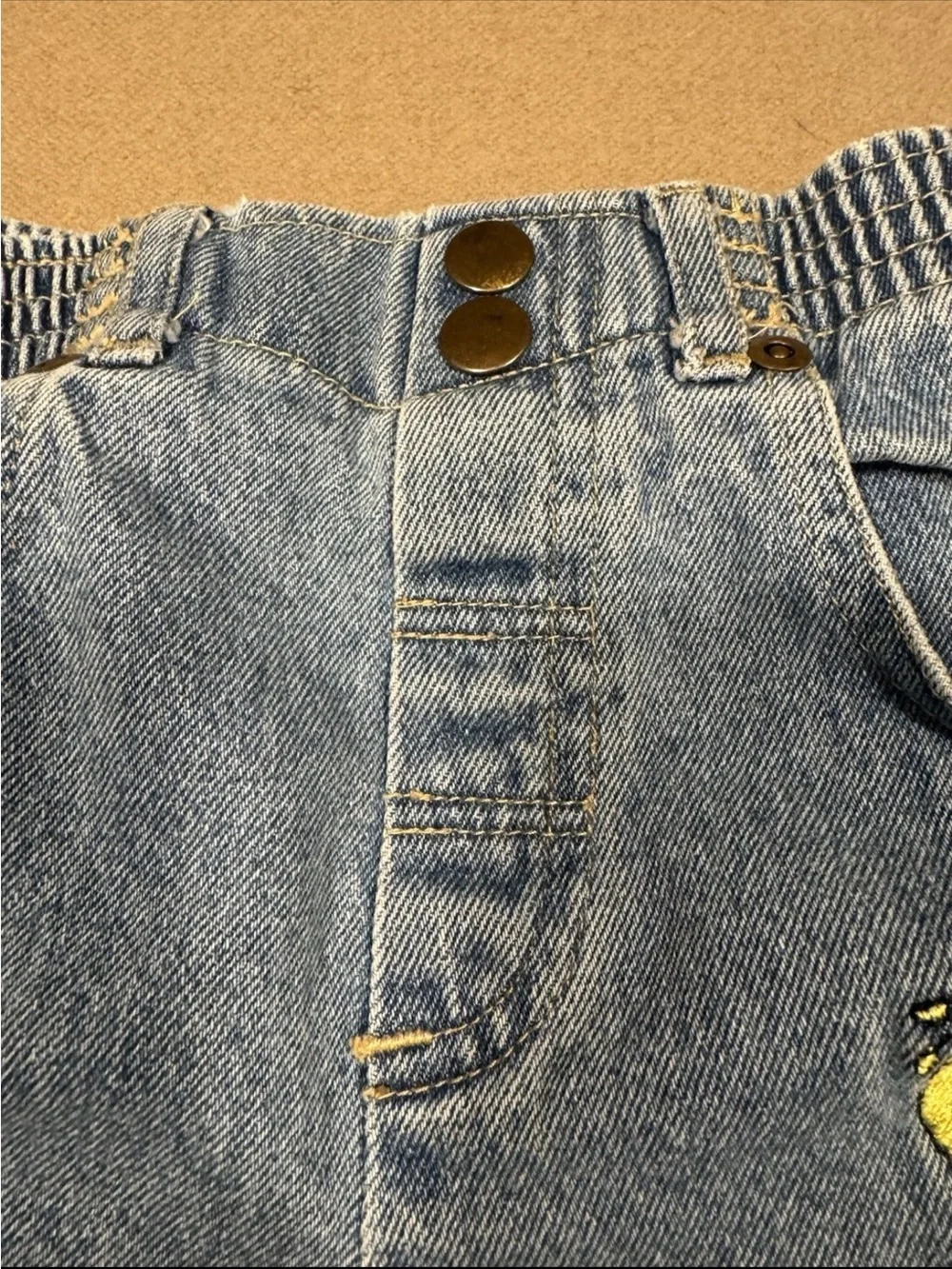 2T vintage rare embroidery girls jeans with big bird and Zoe